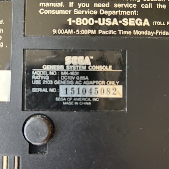 SEGA GENESIS. SEGA GENESIS GAME CONSOLE. ONE CONTROLLER. ADAPTERS. ONE GAME - Picture 8 of 9